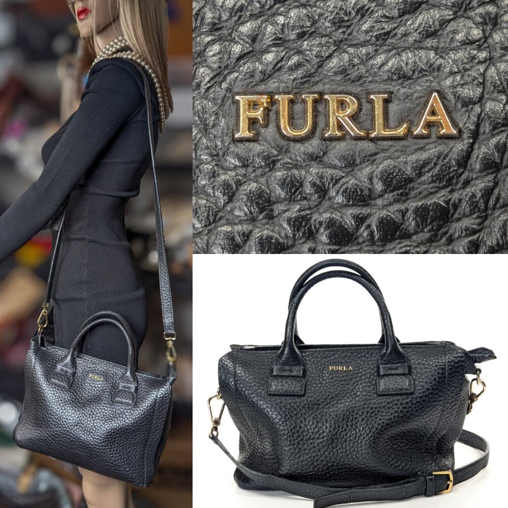 FURLA Capriccio Small Leather Tote Shoulder Bag - Picture 2 of 15